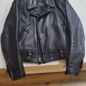 Scott Dark Leather Motorcycle Jacket